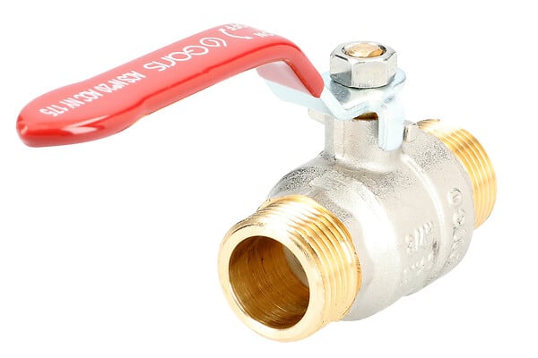 SANITAIRE-DISTRIBUTION - Vanne B.S. MM manette plate ACS - Diamètre : 3/8'' - PN : 30 bar - large