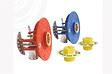 SOMATHERM FOR YOU - FIXOPLAC - Module double bain/douche - raccord à sertir coudé F15-21 - Tube Ø 13/16mm - bleu et rouge - vignette