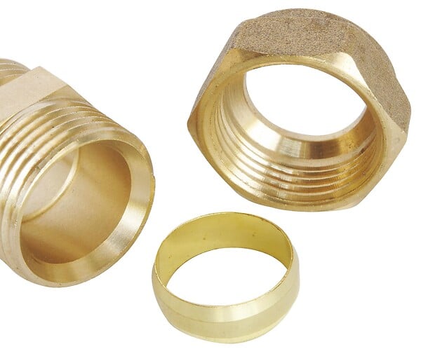 SOMATHERM FOR YOU - Bouchon laiton bague laiton à compression - Tube cuivre Ø14 - large