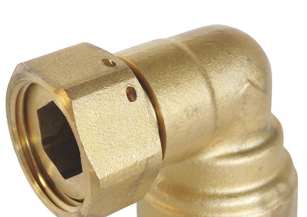 SOMATHERM FOR YOU - Raccord laiton coudé SUMO pour tube PE Ø25 mm - Ecrou tournant 3/4 - large