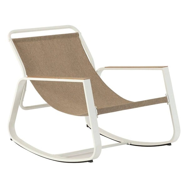 HESPERIDE - Fauteuil à bascule de jardin "Felinio" taupe - large