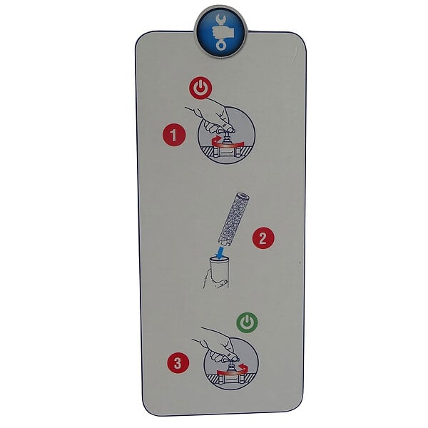 AQUAWATER - Cartouche anti-tartre en cristaux polyphosphates- Taille 9"3/4 -  6 mois - large