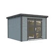 WHITE WOOD - Abri de jardin en bois  Lya 1 - Gris - L.300xH.221xP.306cm - vignette