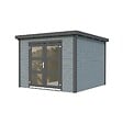 WHITE WOOD - Abri de jardin en bois  Lya 1 - Gris - L.300xH.221xP.306cm - vignette