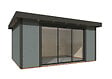 WHITE WOOD - Studio de jardin Lydia en bois peint gris Ep.28 mm - White Wood - 19,2 m² - vignette