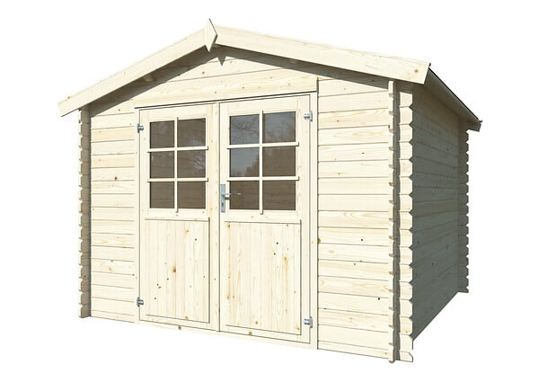 WHITE WOOD - Abri de jardin en bois Valence 2 ép.28mm - White Wood - 9,5m² - large