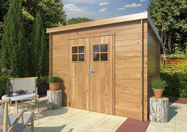 WHITE WOOD - Abri de jardin en bois Zoé 3 traité autoclave ép.19mm - White Wood - 6,8m² - large