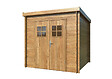 WHITE WOOD - Abri de jardin en bois Zoé 3 traité autoclave ép.19mm - White Wood - 6,8m² - vignette