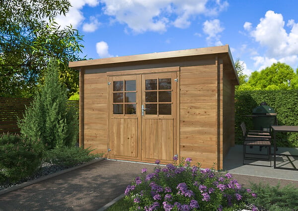 WHITE WOOD - Abri de jardin en bois Lola 1 traité autoclave ép.28mm - White Wood - 10,2m² - large