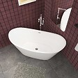 AICA SANITAIRE - Baignoire îlot oval blanc en acrylique 150x72x65cm ,Aica Sanitaire - vignette