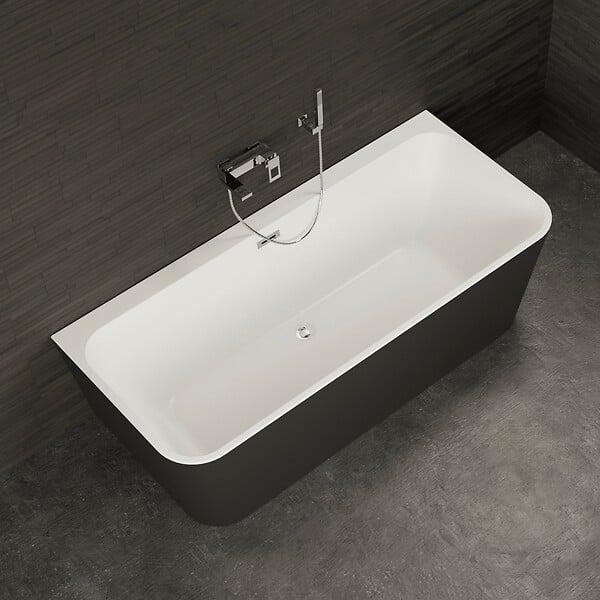 SPALINA - Baignoire Ilot Mint 160 noire 160 x75 x57 cm, by SPALINA - large