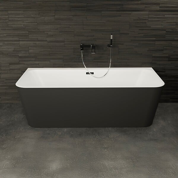 SPALINA - Baignoire Ilot Mint 160 noire 160 x75 x57 cm, by SPALINA - large