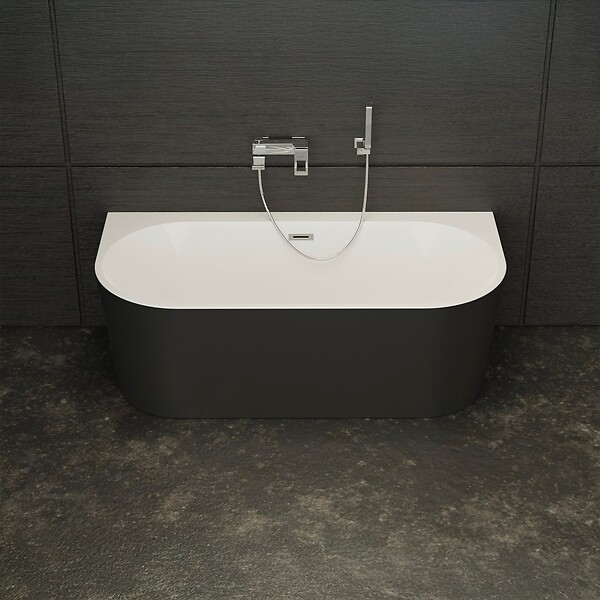 SPALINA - Baignoire Ilot Naos 170 noire 170 x80 x58 cm, by SPALINA - large