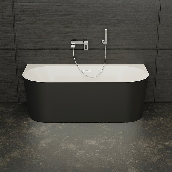 SPALINA - Baignoire Ilot Naos 170 noire 170 x80 x58 cm, by SPALINA - large
