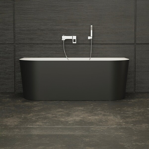 SPALINA - Baignoire Ilot Naos 170 noire 170 x80 x58 cm, by SPALINA - large