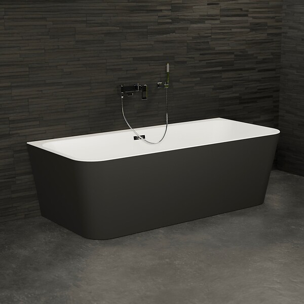 SPALINA - Baignoire Ilot Mint 180 noire 180 x81 x57 cm, by SPALINA - large