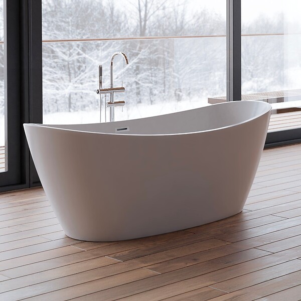 SPALINA - Baignoire Ilot Neroon 2.0 170 blanche 170 x80 x60 cm, by SPALINA - large