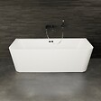 SPALINA - Baignoire Semi-îlot Murale Mint 170 Blanche 170 X81 X57 Cm, By Spalina - vignette