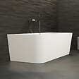 SPALINA - Baignoire Semi-îlot Murale Mint 170 Blanche 170 X81 X57 Cm, By Spalina - vignette