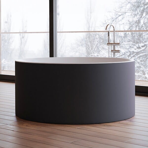 SPALINA - Baignoire Ilot Loom 2.0 130 noire 130 x130 x58 cm, by SPALINA - large
