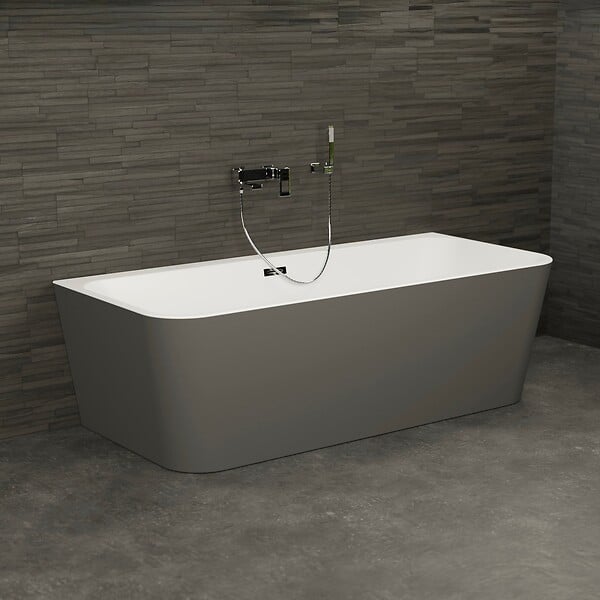 SPALINA - Baignoire Ilot Mint 180 grise 180 x81 x57 cm, by SPALINA - large