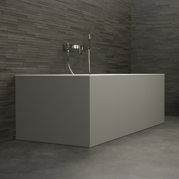 SPALINA - Baignoire Semi-îlot Murale Cobalt 170 Grise 170 X75 X56 Cm, By Spalina - large
