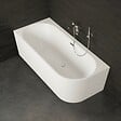 SPALINA - Baignoire Semi-îlot Murale D'angle Capri 170 Gauche Blanche 170 X76 X58 Cm, By Spalina - vignette