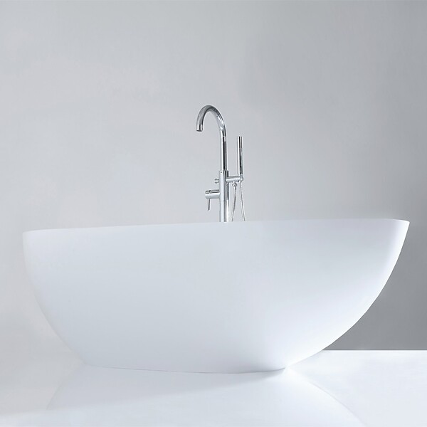 THALASSOR - COCOON 160 - Baignoire ilot en Solid Surface 160 x 82 x 55(h) cm - large