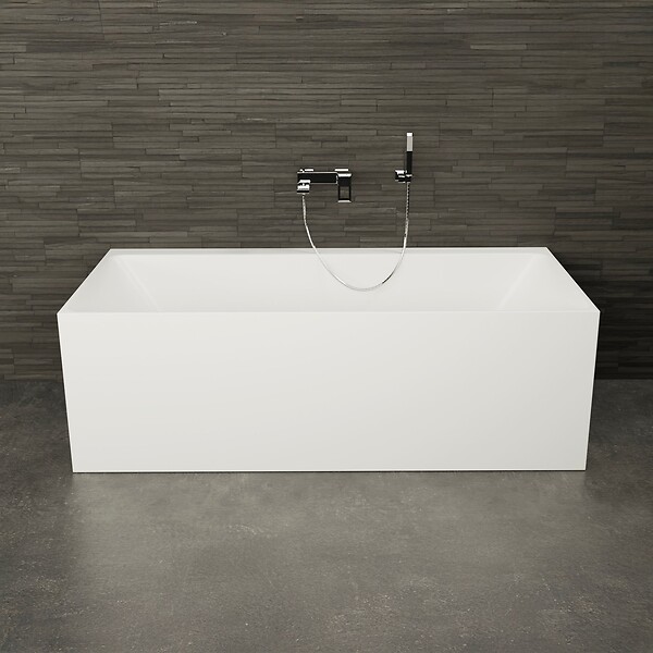 SPALINA - Baignoire Semi-îlot Murale Cobalt 170 Blanche 170 X75 X56 Cm, By Spalina - large