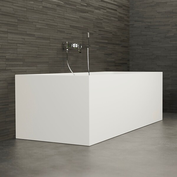 SPALINA - Baignoire Semi-îlot Murale Cobalt 170 Blanche 170 X75 X56 Cm, By Spalina - large