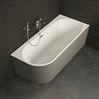 SPALINA - Baignoire Semi-îlot Murale D'angle Capri 180 Droite Grise 180 X81 X58 Cm, By Spalina - vignette