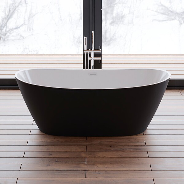 SPALINA - Baignoire îlot Ovale Venecia 170 Noire 170 X80 X57 Cm, By Spalina - large