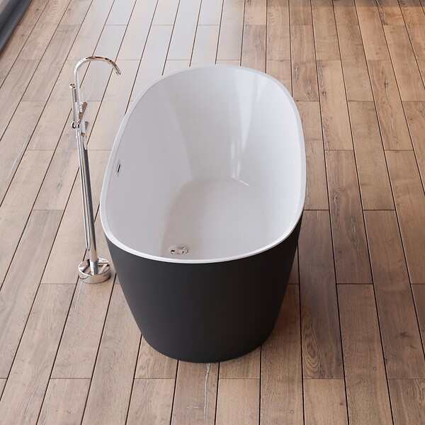 SPALINA - Baignoire îlot Ovale Venecia 170 Noire 170 X80 X57 Cm, By Spalina - large