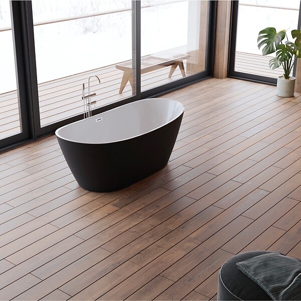 SPALINA - Baignoire îlot Ovale Venecia 170 Noire 170 X80 X57 Cm, By Spalina - large
