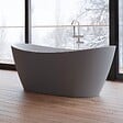 SPALINA - Baignoire îlot Ovale Neroon 2.0 170 Grise 170 X80 X60 Cm, By Spalina - vignette