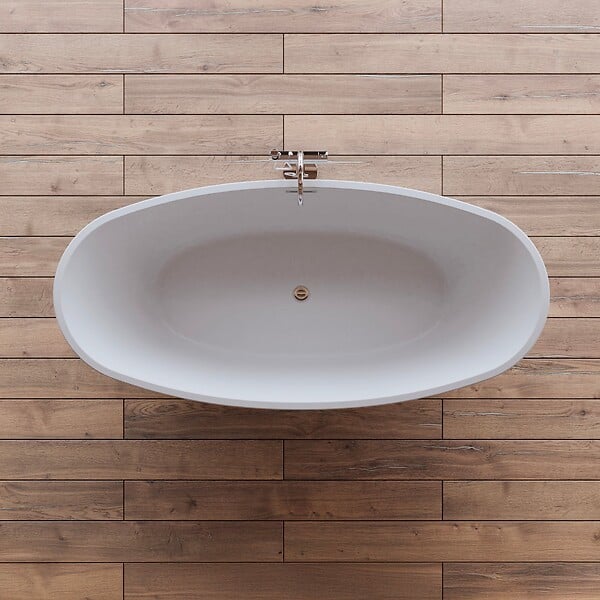 SPALINA - Baignoire îlot Ovale Neroon 2.0 170 Grise 170 X80 X60 Cm, By Spalina - large