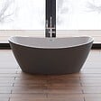 SPALINA - Baignoire îlot Ovale Neroon 2.0 170 Grise 170 X80 X60 Cm, By Spalina - vignette