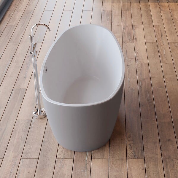 SPALINA - Baignoire îlot Ovale Neroon 2.0 170 Grise 170 X80 X60 Cm, By Spalina - large