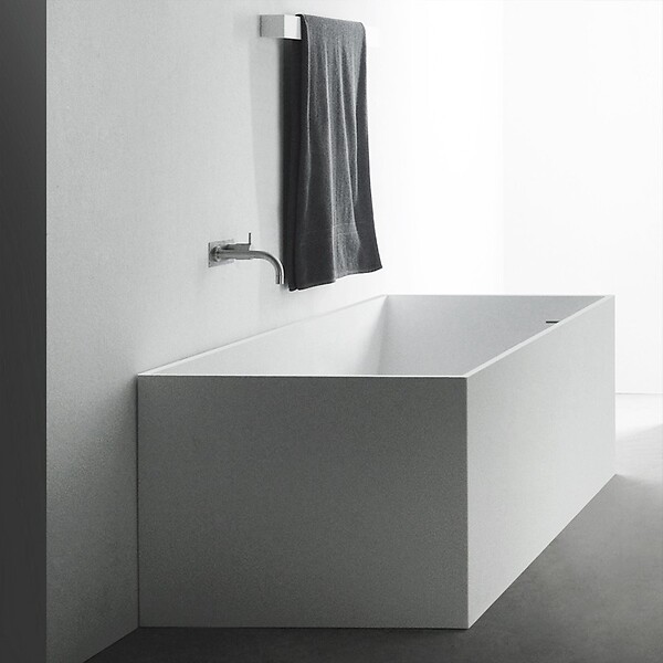 THALASSOR - SQUARE 170 - Baignoire ilot en Solid Surface 170 x 72 x 58(h) cm - large