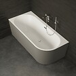SPALINA - Baignoire Semi-îlot Murale D'angle Capri 160 Gauche Grise 160 X76 X58 Cm, By Spalina - vignette