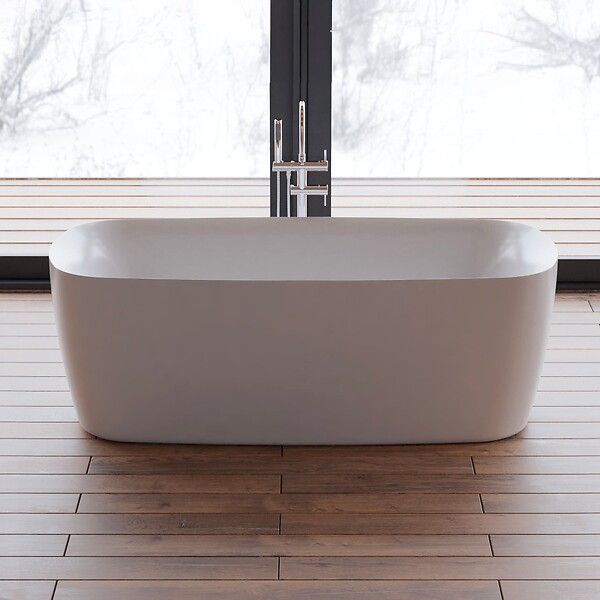 SPALINA - Baignoire îlot Ovale Swing 170 Blanche 170 X80 X58 Cm, By Spalina - large