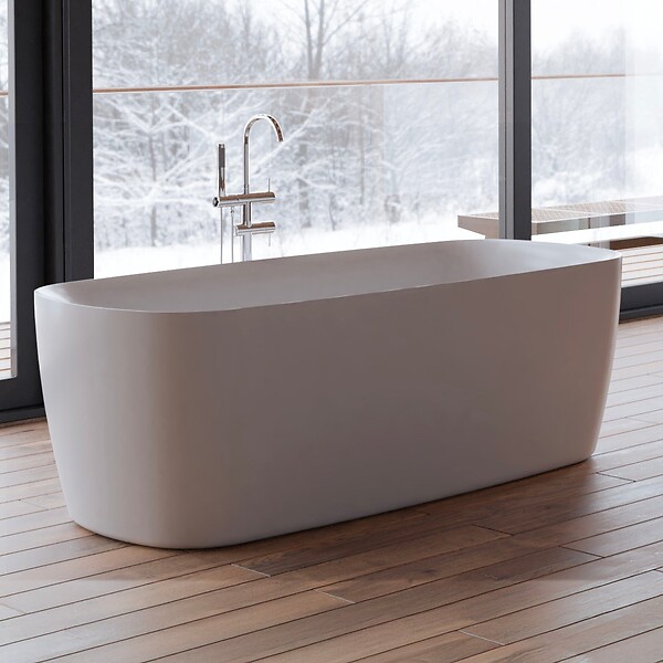 SPALINA - Baignoire îlot Ovale Swing 170 Blanche 170 X80 X58 Cm, By Spalina - large