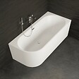 SPALINA - Baignoire Semi-îlot Murale D'angle Capri 170 Droite Blanche 170 X76 X58 Cm, By Spalina - vignette
