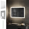SANIVERRE - TEMEO Miroir LED lumineux 60 x 80 cm antibuée + intensité 2100 lumens & 3 couleurs salle de bain - vignette