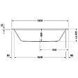 DURAVIT - Baignoire acrylique D-Code Duravit - Rectangulaire - 1800 x 800mm - Sur pieds - A encastrer - Blanc - vignette