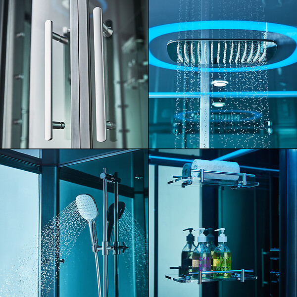 THALASSOR - Baignoire balnéo douche hammam OMEGA 170 GAUCHE - large