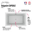 JACOB DELAFON - Baignoire bain douche Capsule profonde 140 x 90 cm + nettoyant - vignette