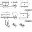 JACOB DELAFON - Baignoire bain douche Capsule, compacte + pare bain en niche 120 x 80 cm - vignette
