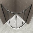 SANIVERRE - TIBYBLACK Cabine de douche 80x80 H190 cm + receveur 1/4 de cercle noir verre transparent 6 mm - vignette