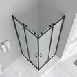 SANIVERRE - LANABLACK Cabine de douche 80x80 H185 cm opaque verre 6 mm porte coulissante - vignette